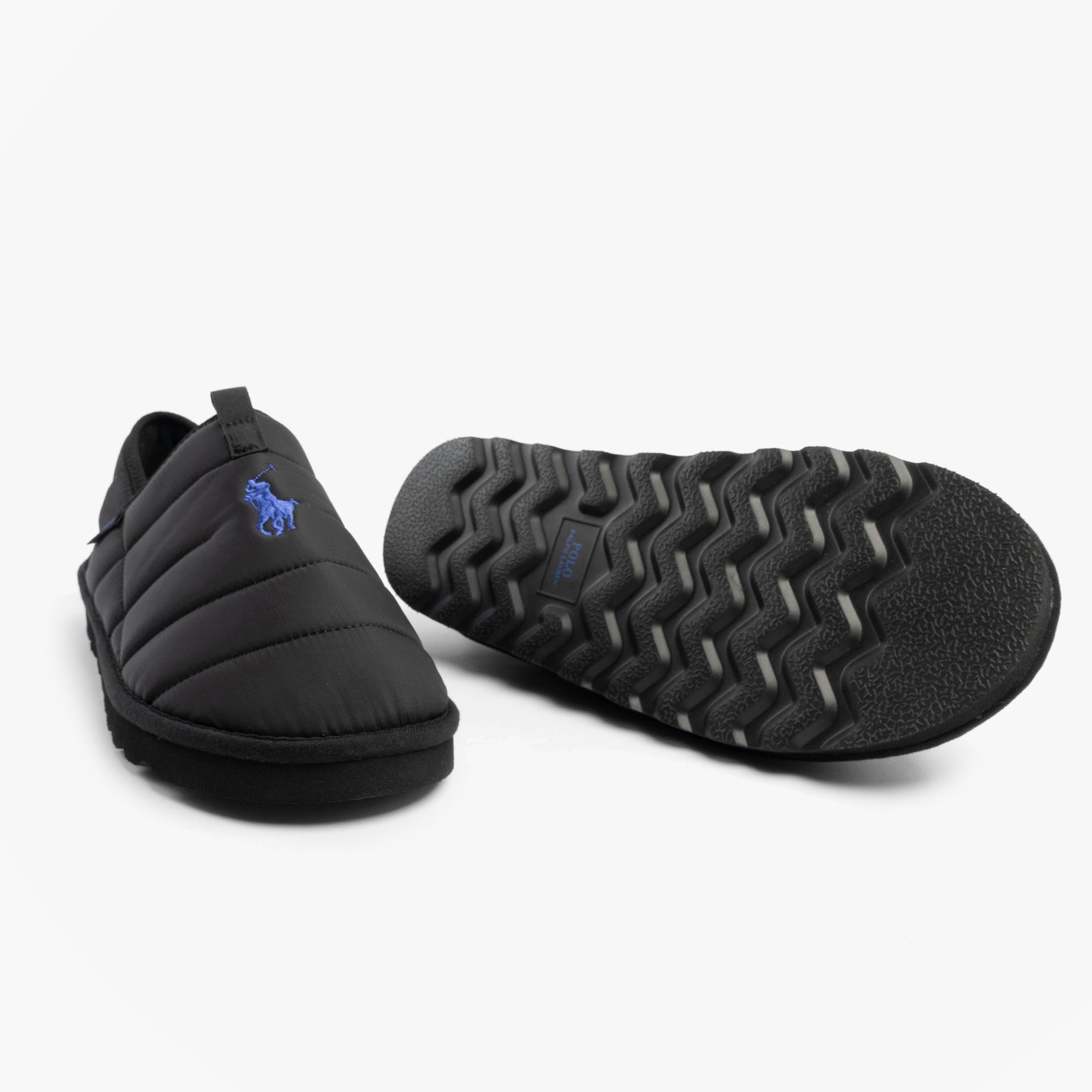Polo Ralph Lauren EVERETT Mens Slippers Black Rc Nylon/Royal