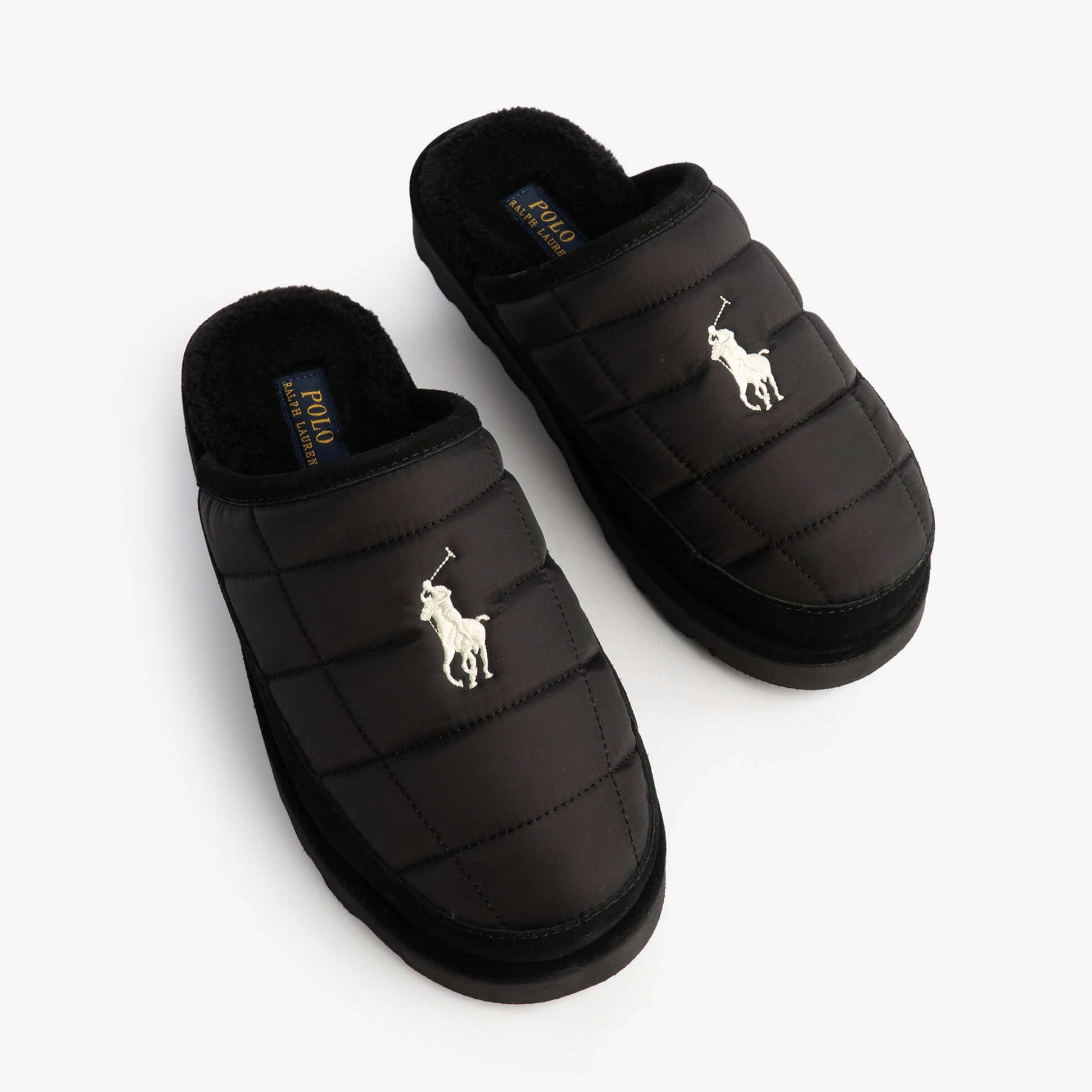 Polo Ralph Lauren READ SCFF II Mens Mule Slippers Black/Cream