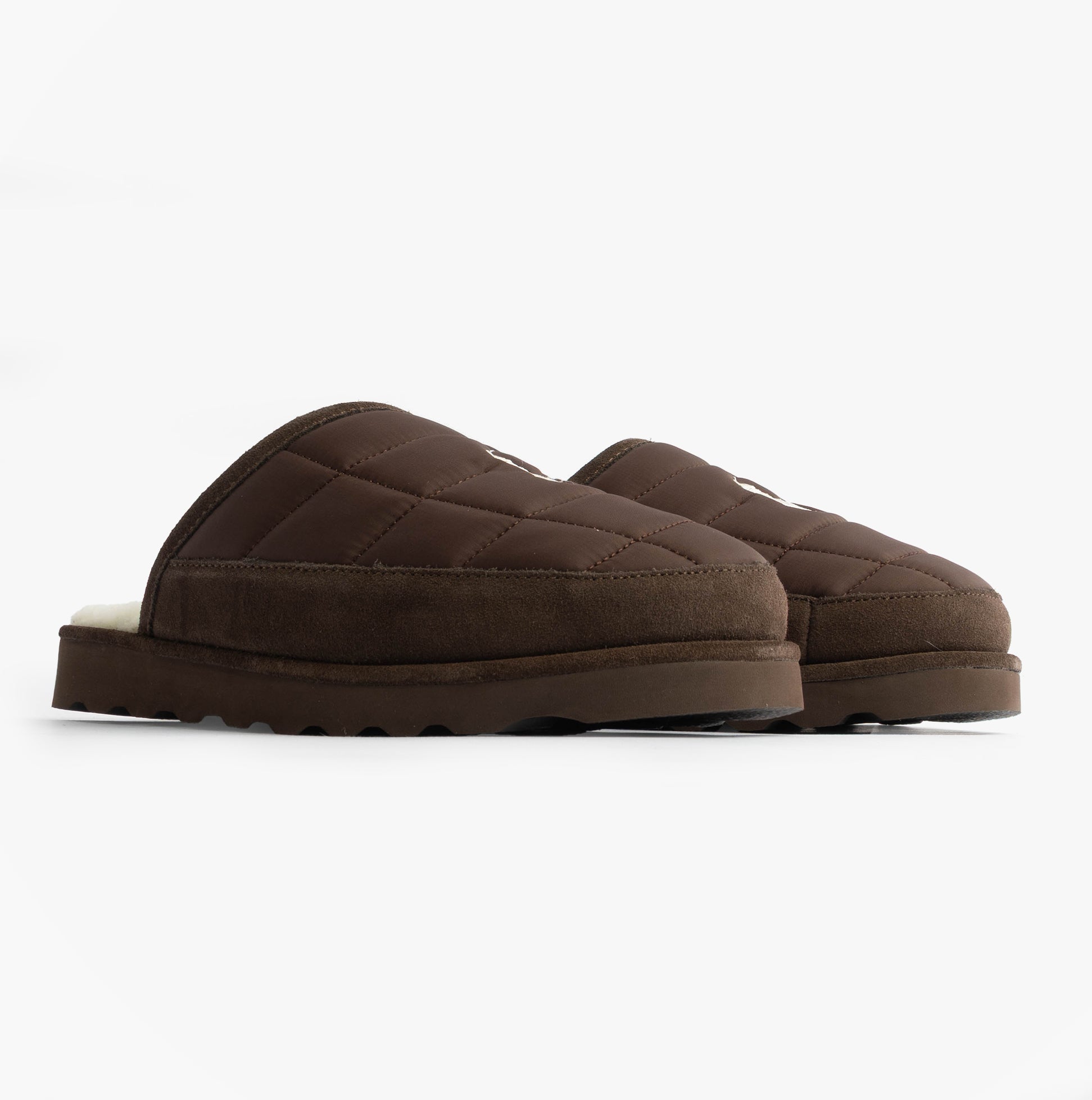 Polo Ralph Lauren READ SCFF II Mens Mule Slippers Brown/Cream