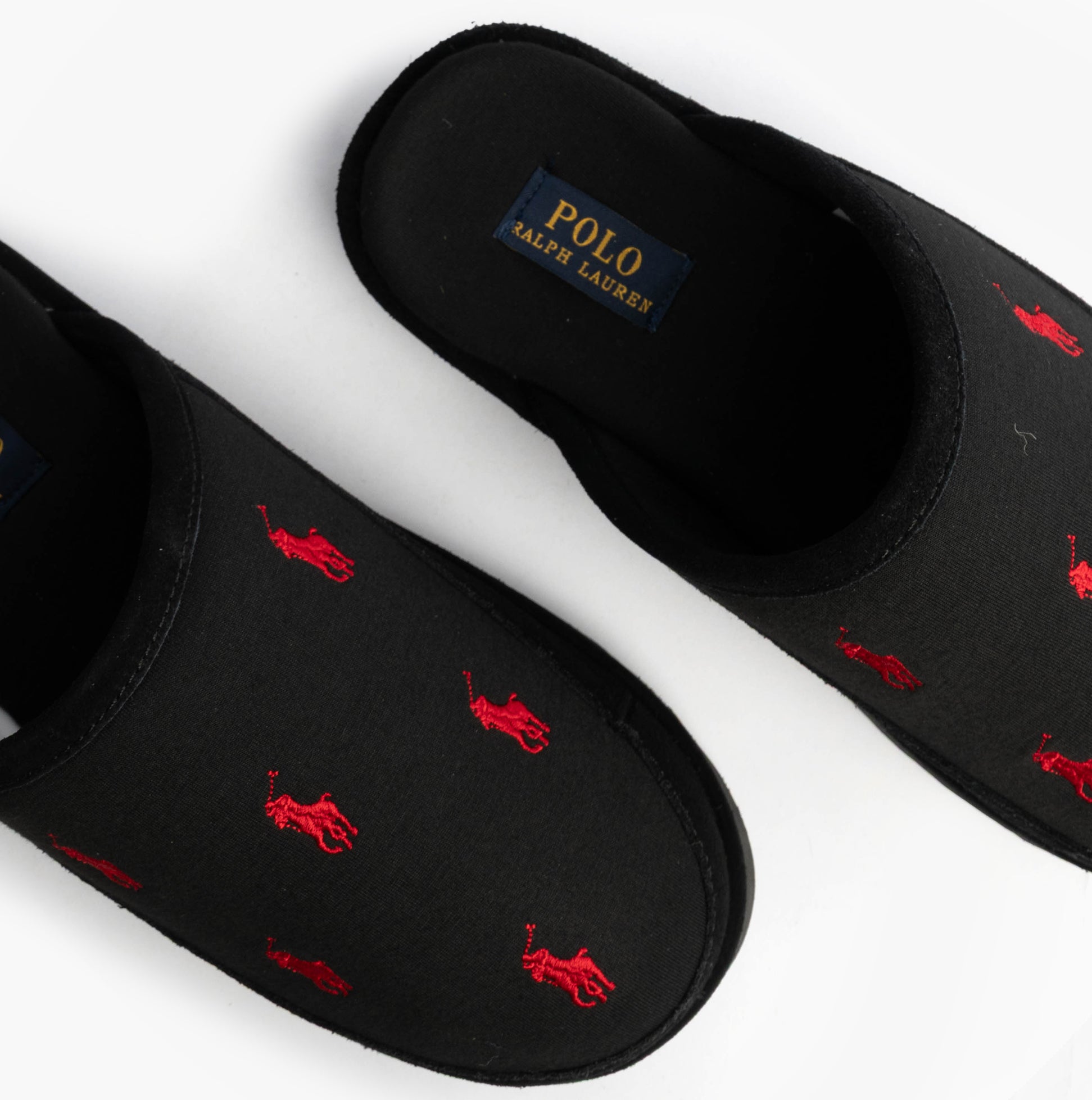 Polo Ralph Lauren READE Suede-Trim Polo Pony Scuff Mule Slipper