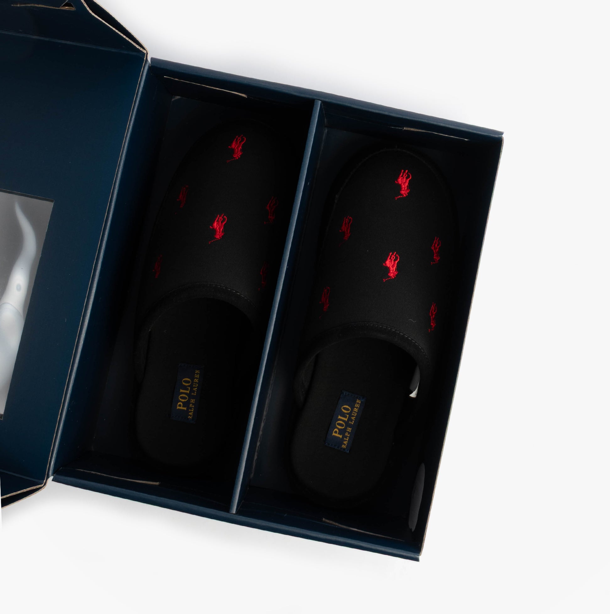 Polo Ralph Lauren READE Suede-Trim Polo Pony Scuff Mule Slipper