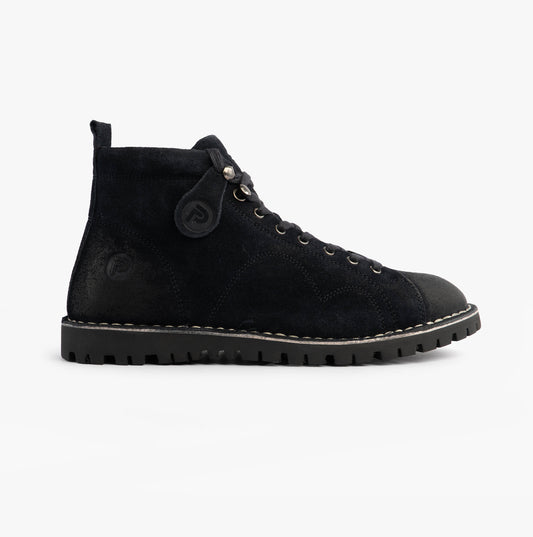 Popps 1961 MOD Mens Suede Boots Navy