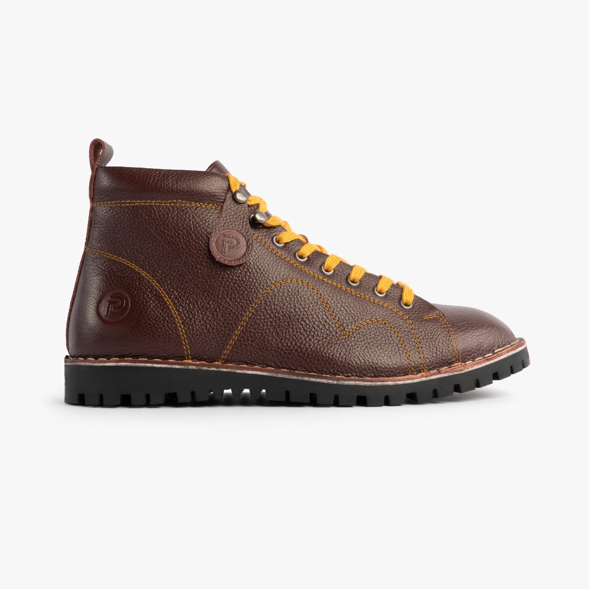 Popps 1961 MOD Mens Leather Monkey Boots Oxblood