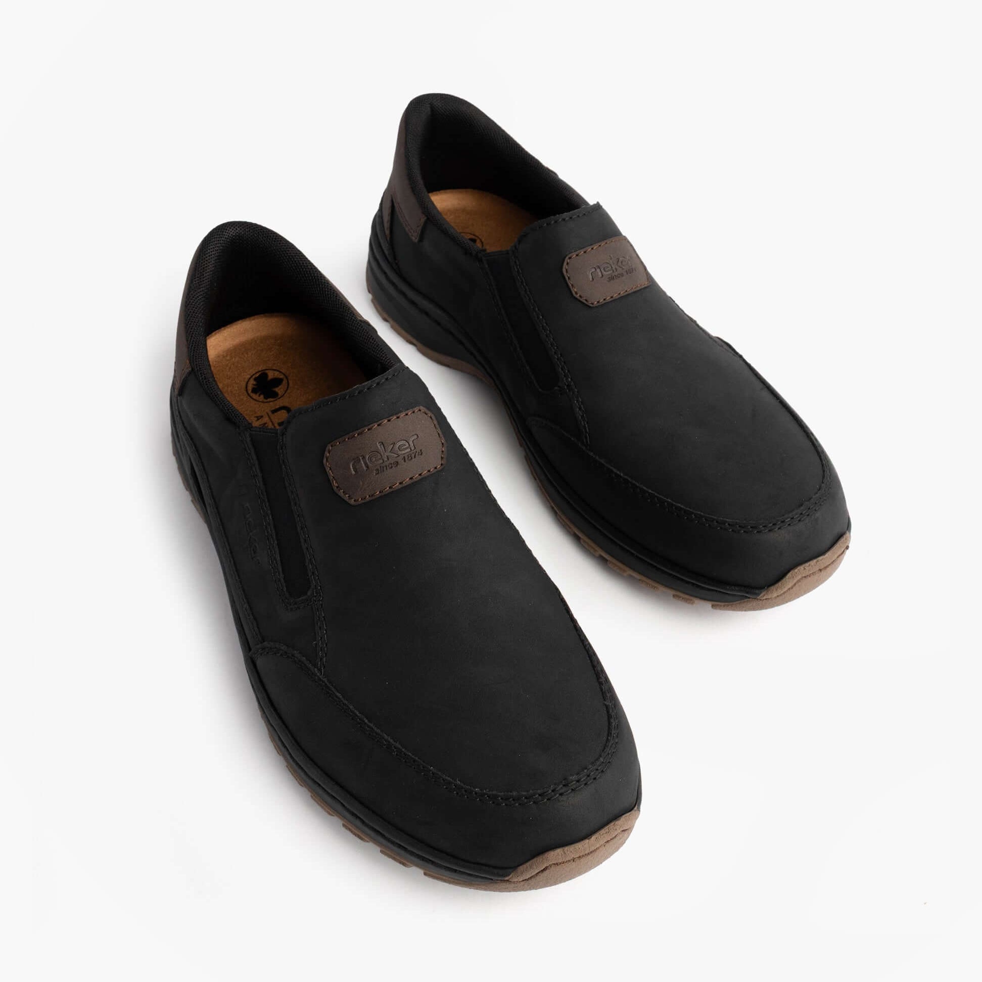 Rieker 03365-00 Mens Moccasins Slip-On Shoes Black