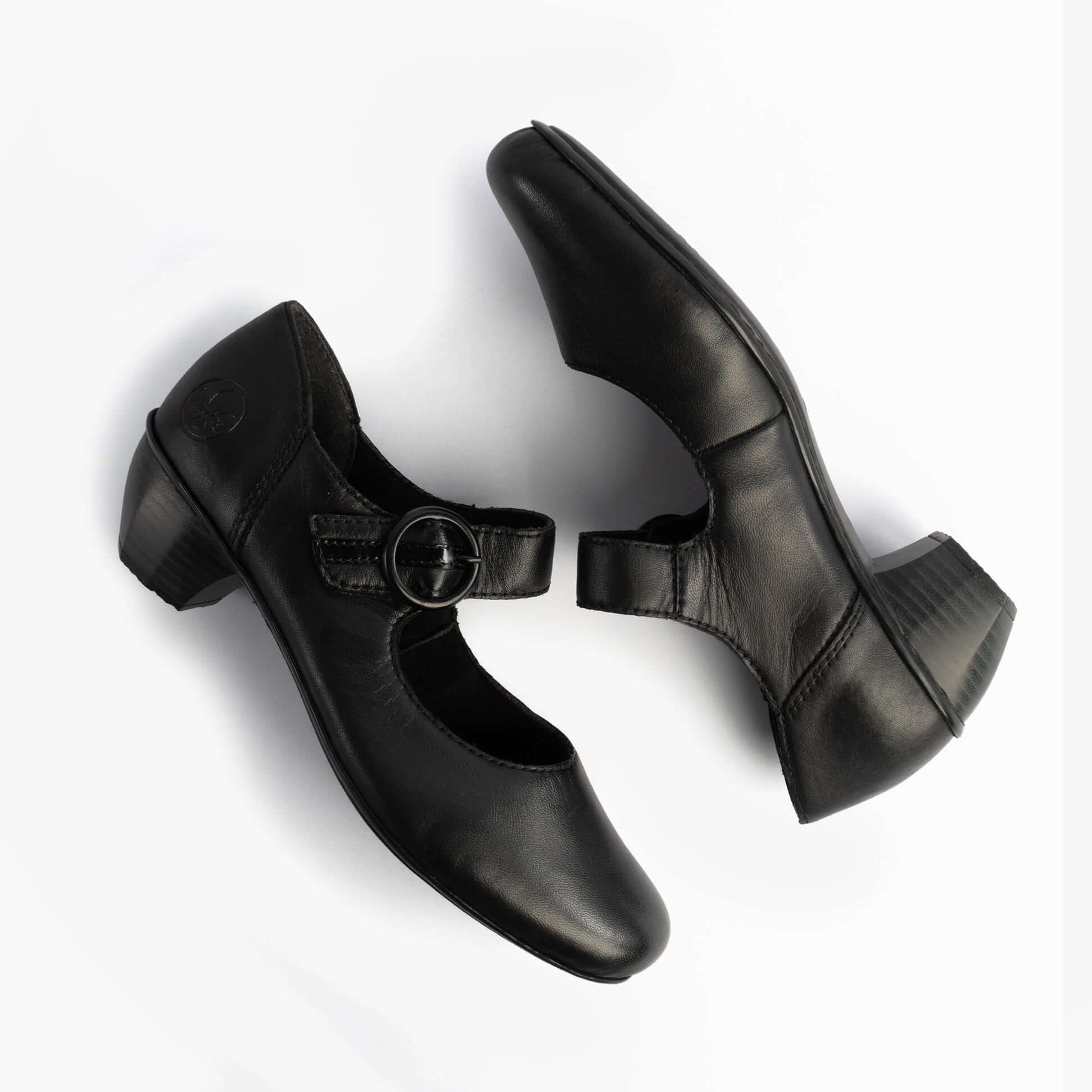 Rieker 41756-00 Womens MAry Jane Shoes Black