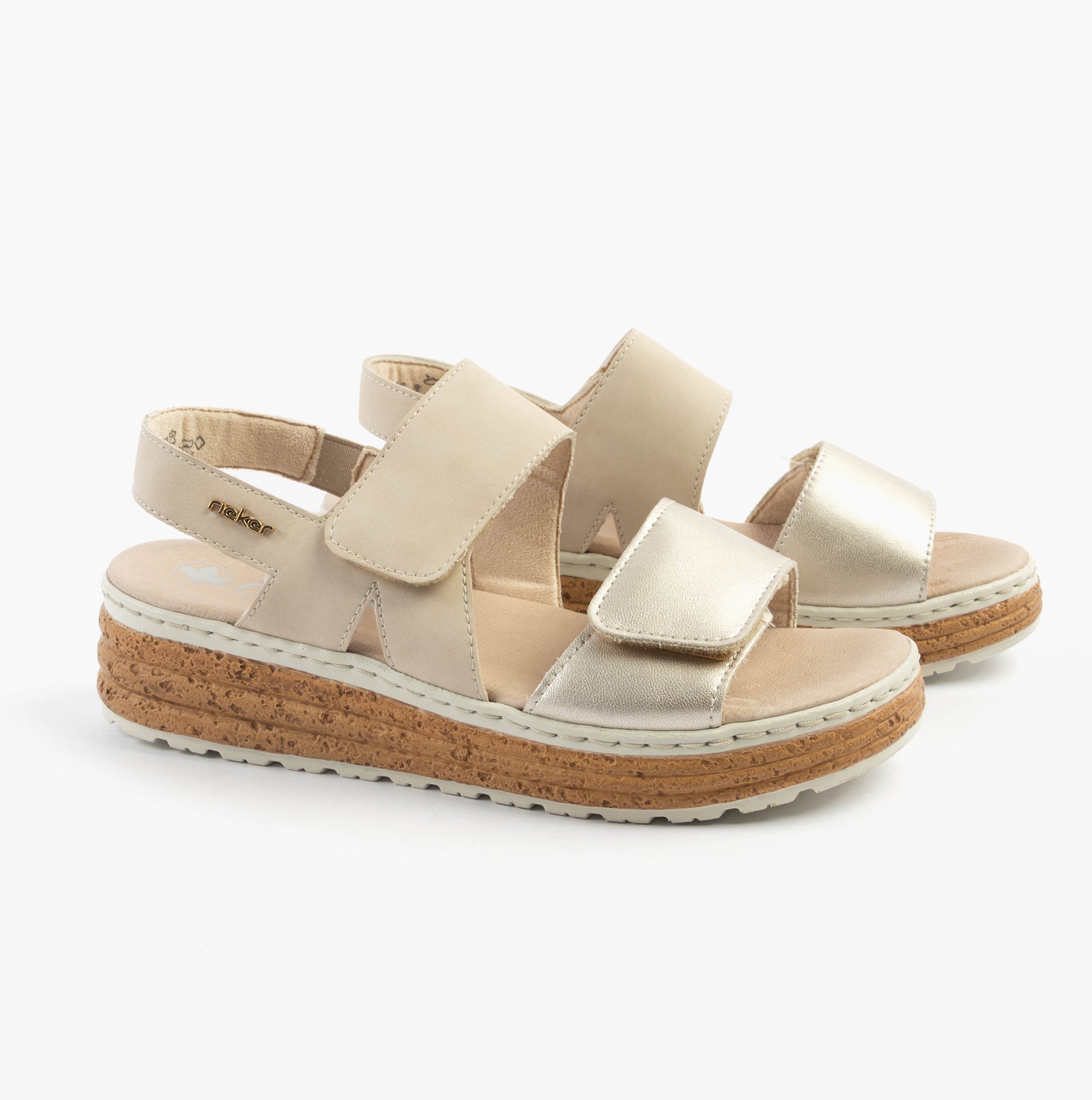 Rieker 62761-90 Womens Sandals Gold