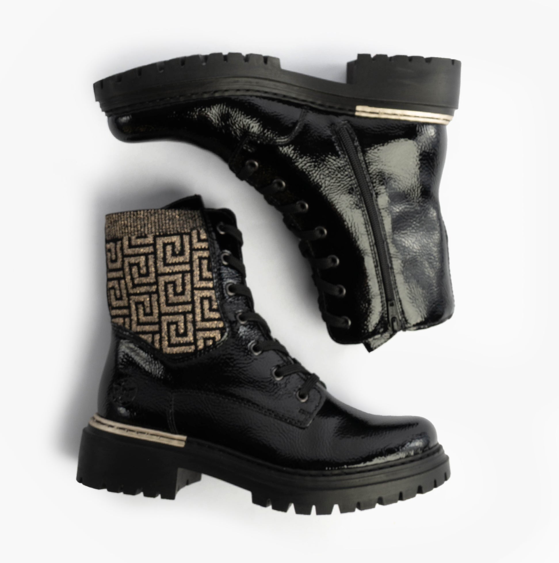 Rieker 72607-00 Womens Boots Black Combination