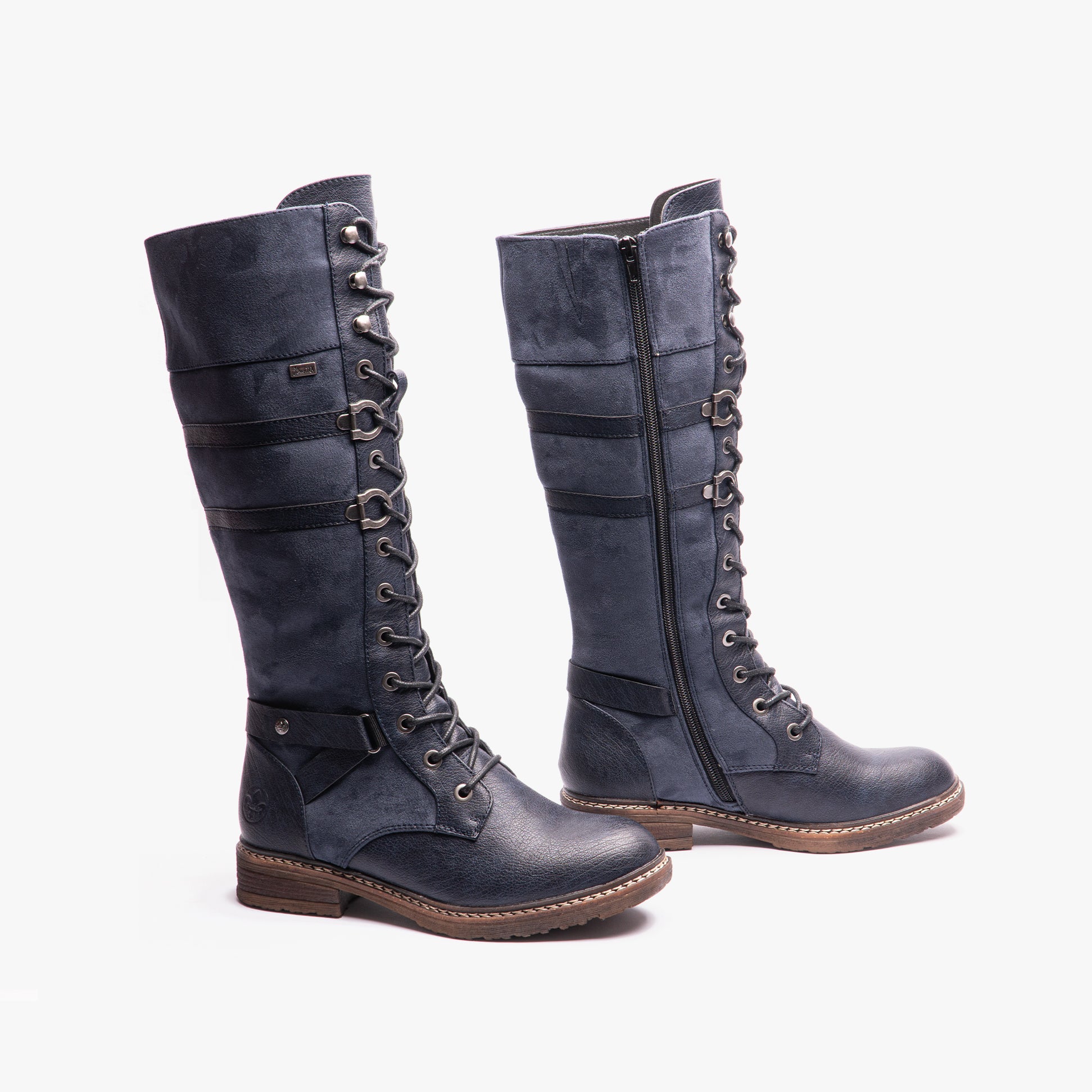 Rieker 94732-14 Womens Knee High Boots Blue