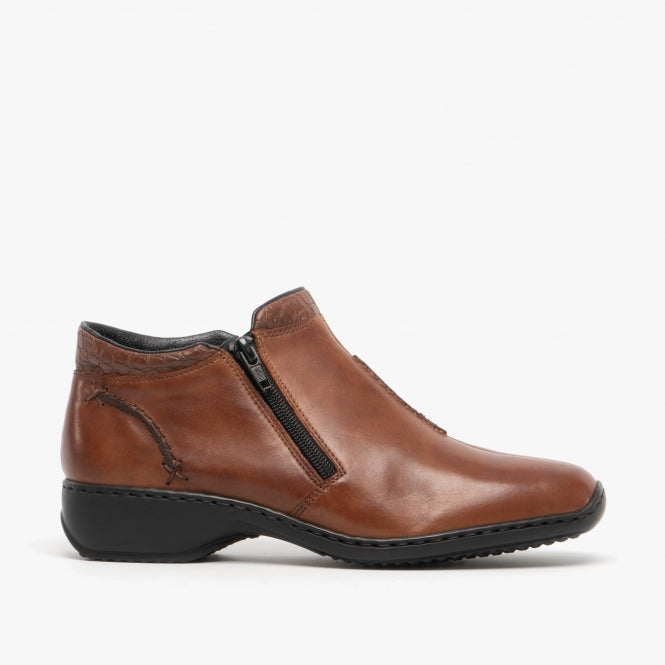 Rieker L3882-24 Womens Ankle Boots Nutmeg