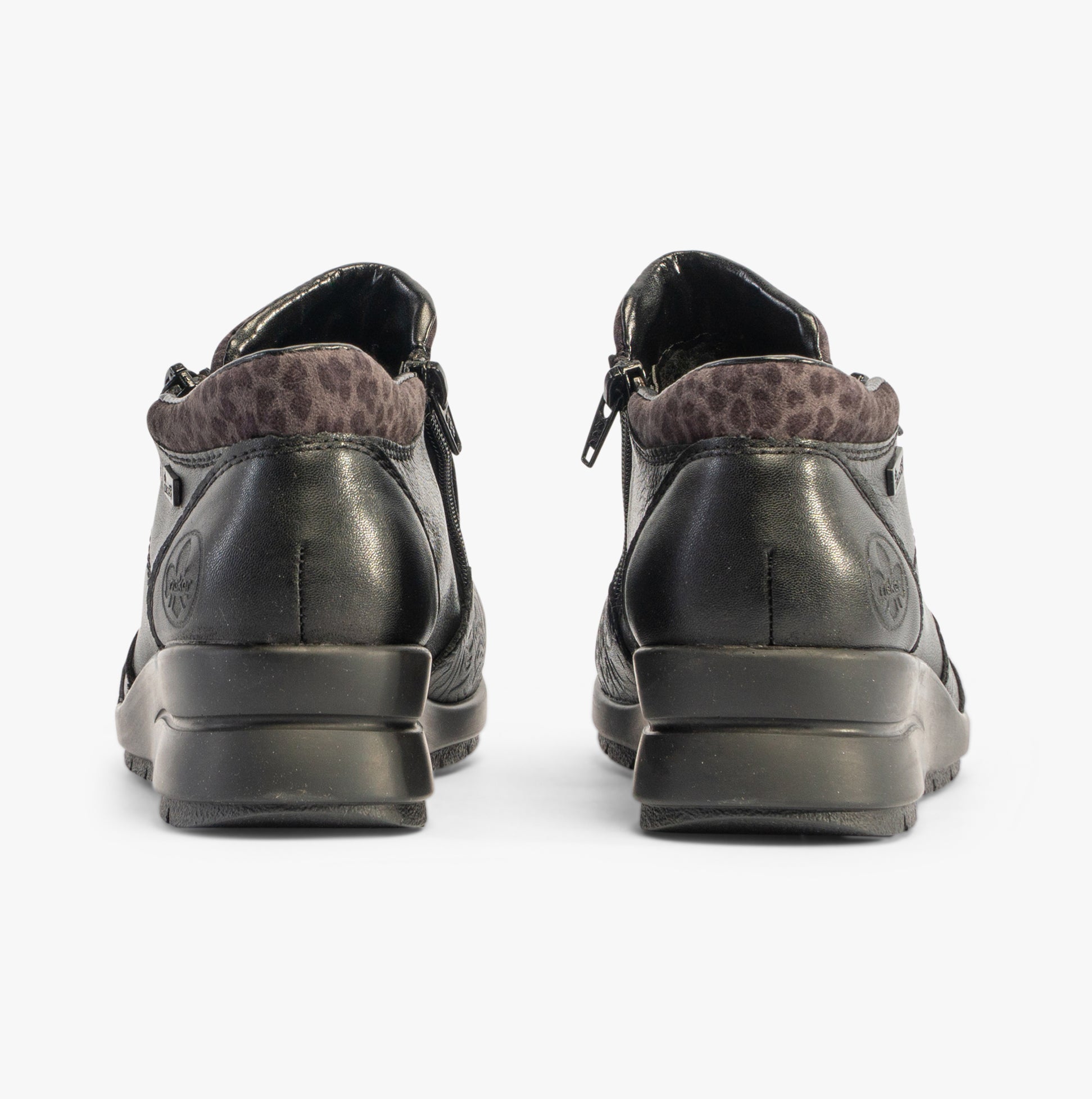 Rieker L4881-01 Womens Leather Boots Black