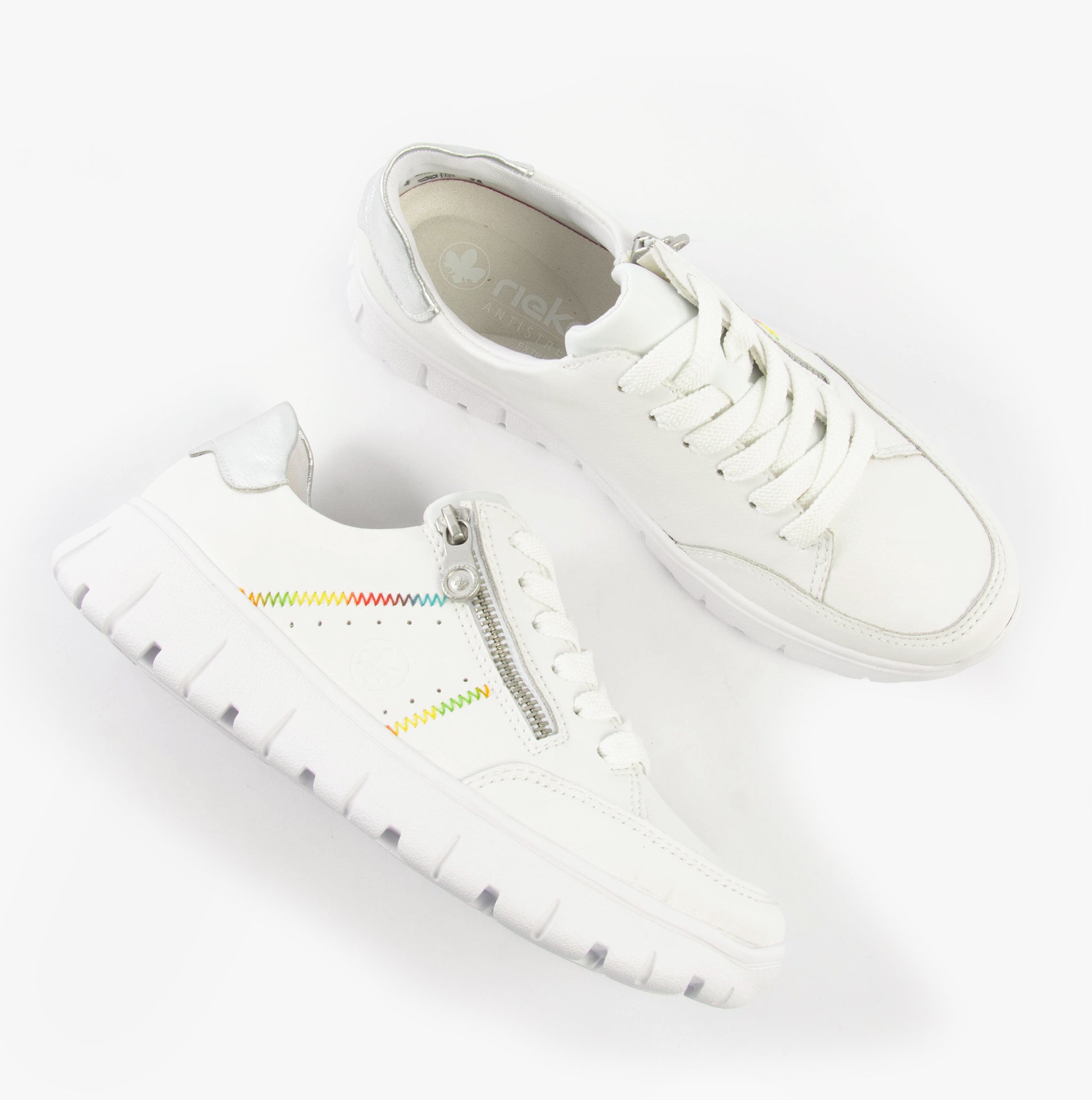 Rieker N1313-80 Womens Shoes White