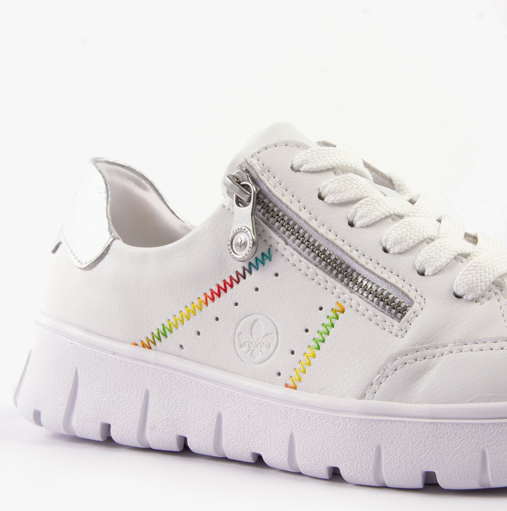 Rieker N1313-80 Womens Shoes White