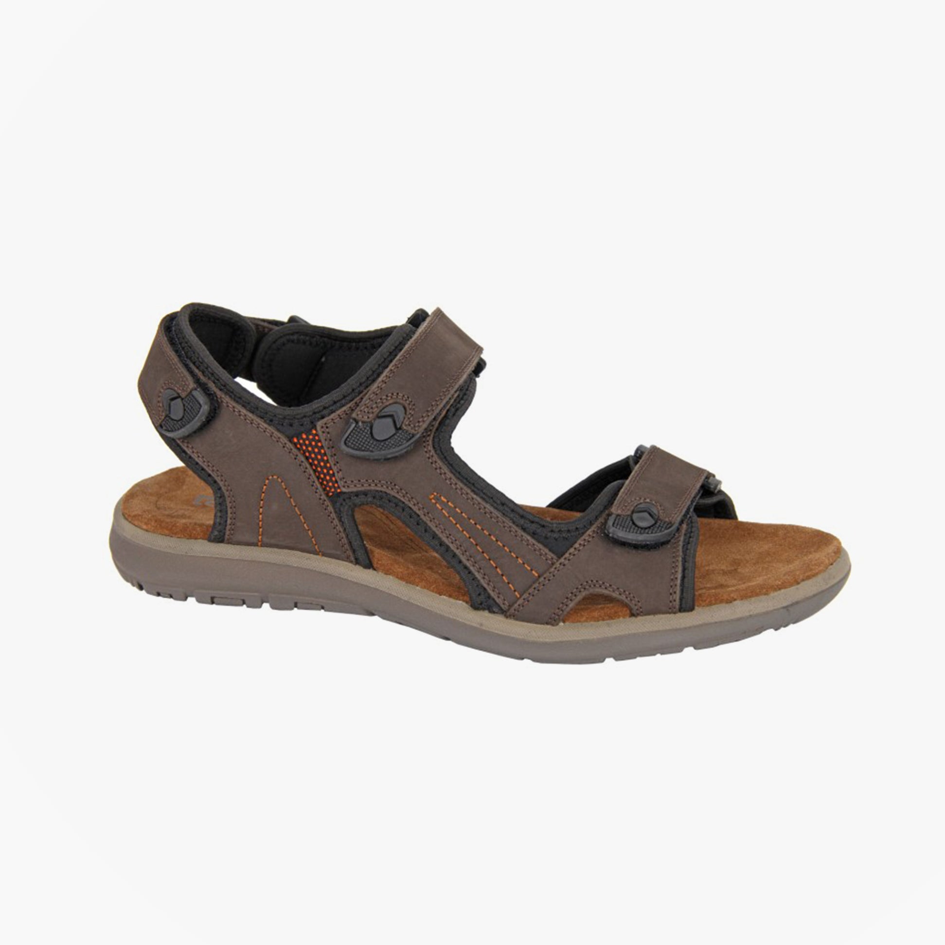 Roamers M428B Mens Sandals Brown