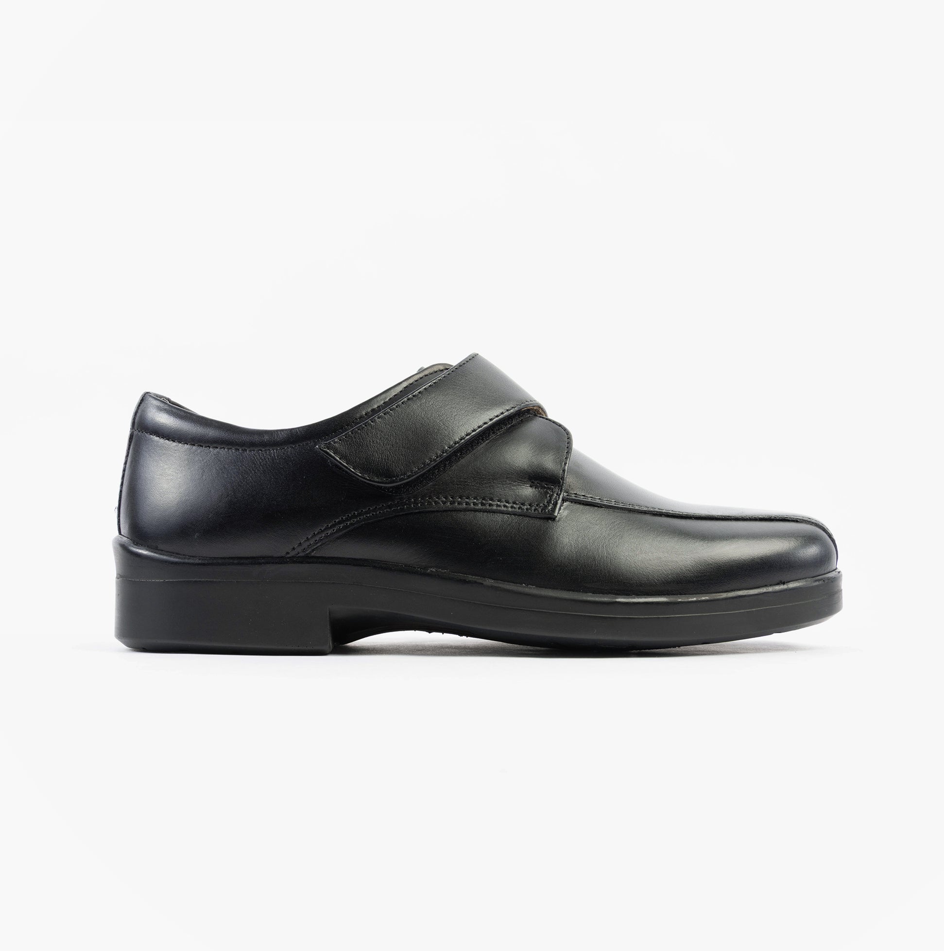 Roamers TEDDY Mens Touch Fasten Apron Shoes Black