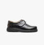 Roamers JADEN Mens Leather Wide (E) Fit Touch Fasten Shoes Black