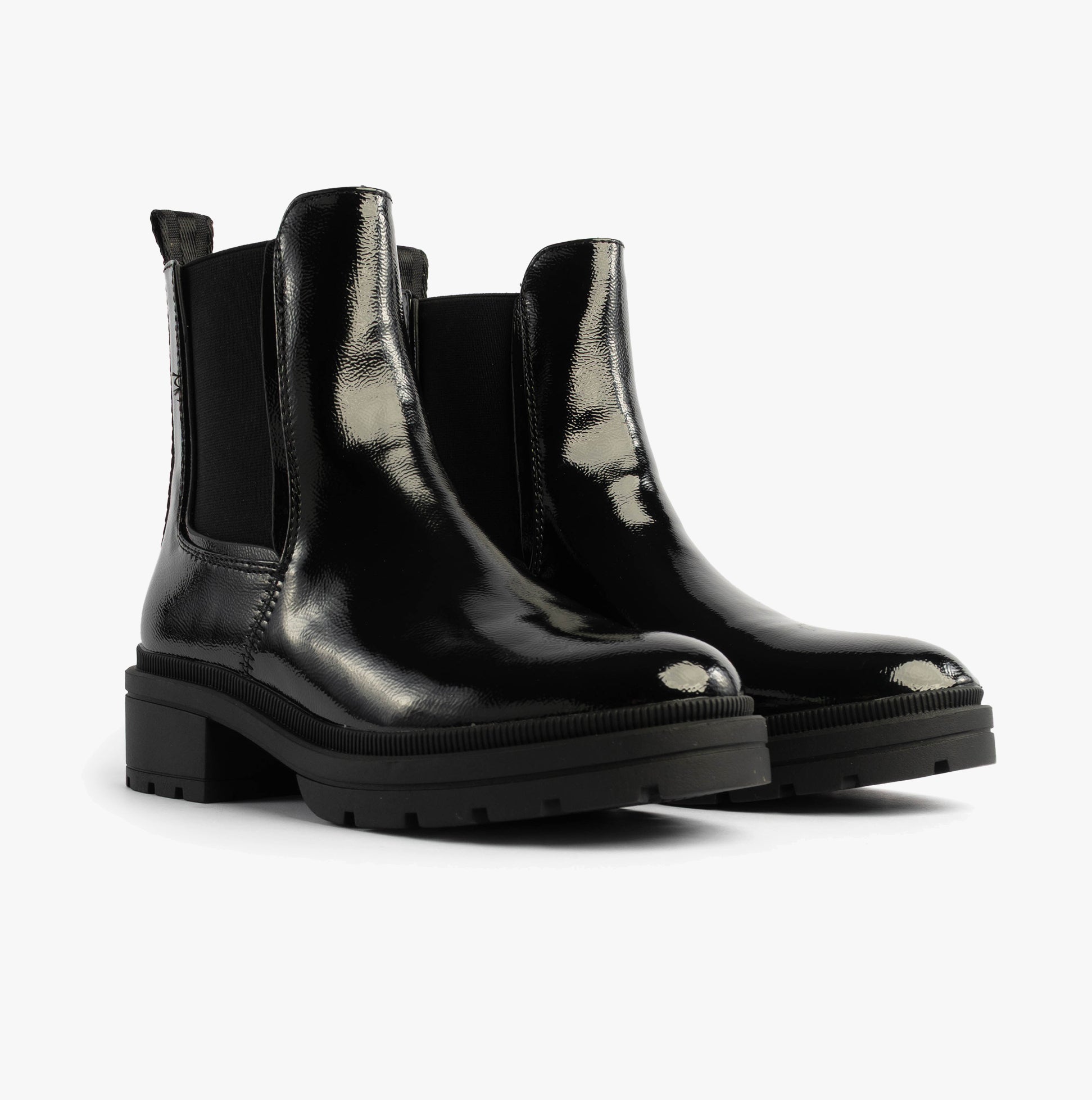 Rocket Dog IGGIE Womens Chelsea Boots Black Patent