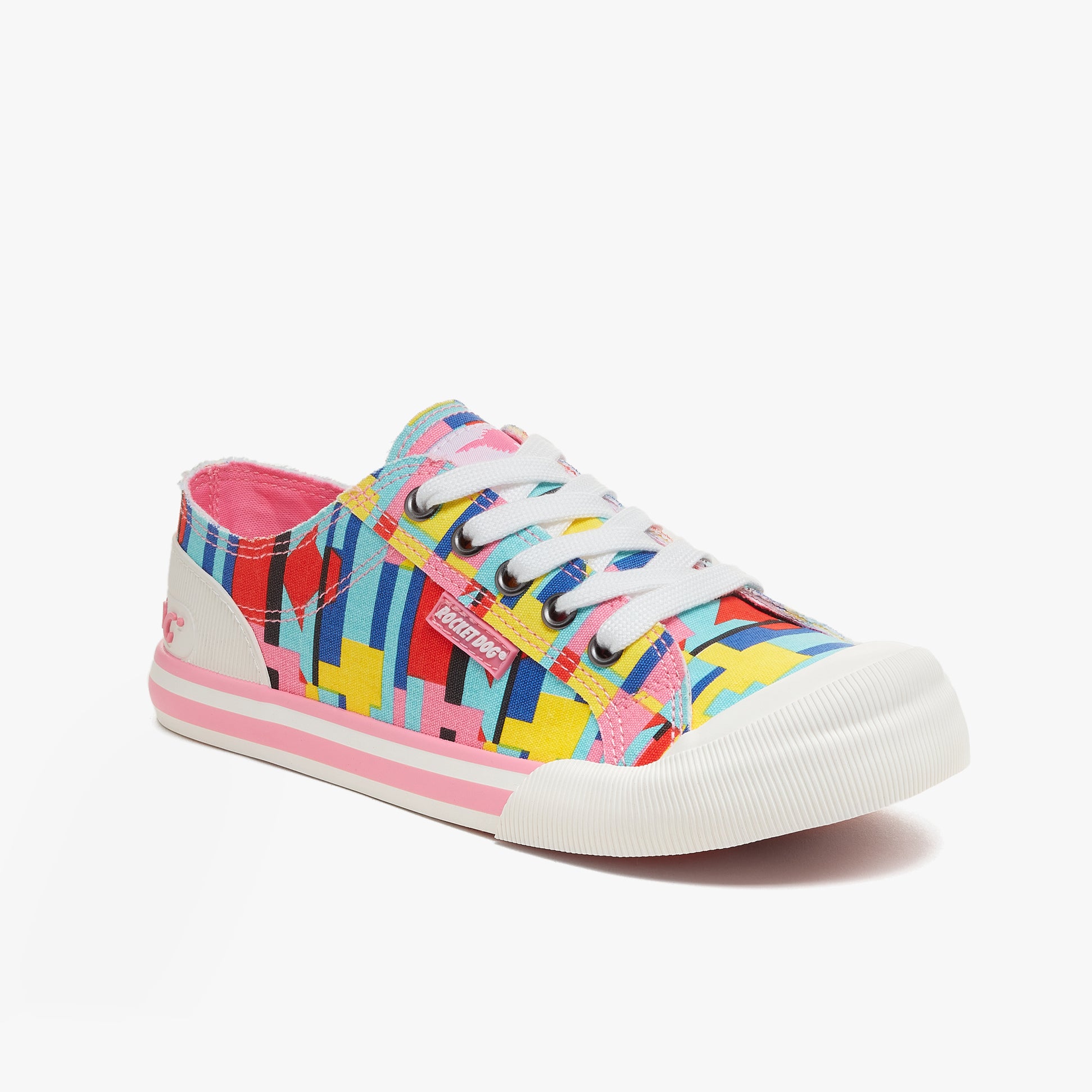 Rocket Dog JAZZIN Womens Trainers Pixel Pink Multi