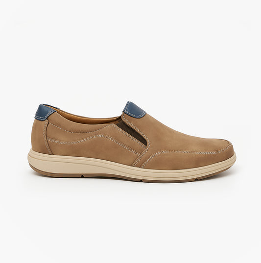 Scimitar OTIS Mens Casual Slip On Shoes Tan