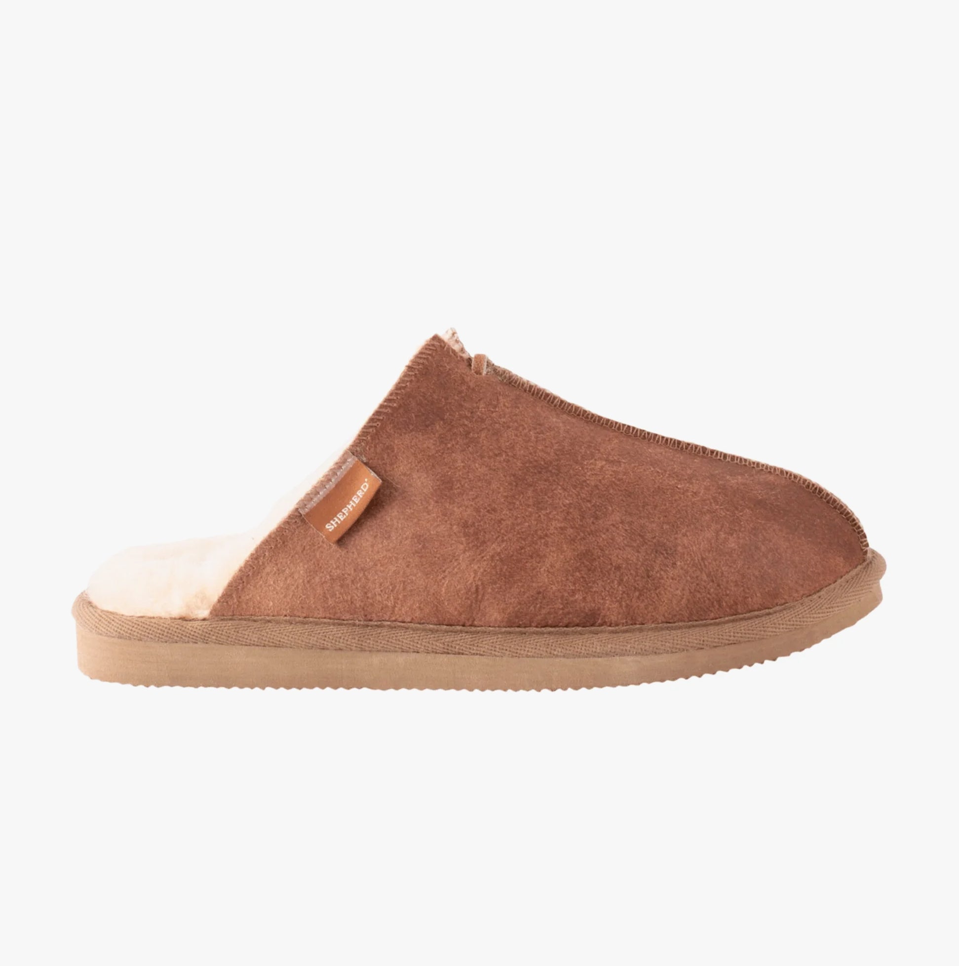 Shepherd HUGO Mens Sheepskin Mules Brown