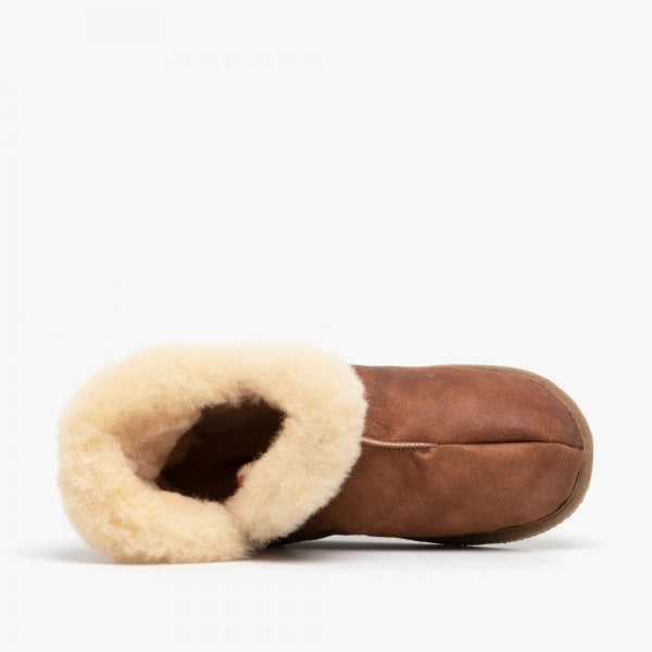 Shepherd BELLA Womens Sheepskin Slipper Boots Antique/Cognac