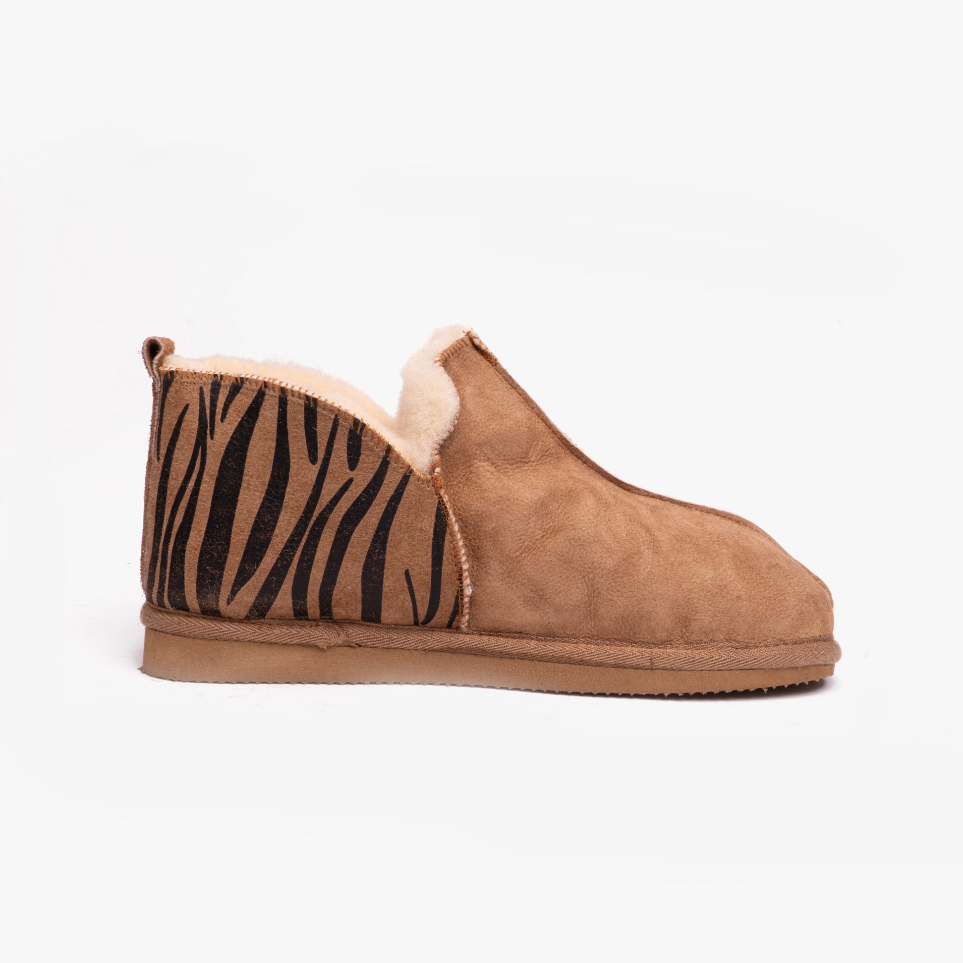 Shepherd ANNIE Womens Sheepskin Slipper Boots Chestnut/Tiger