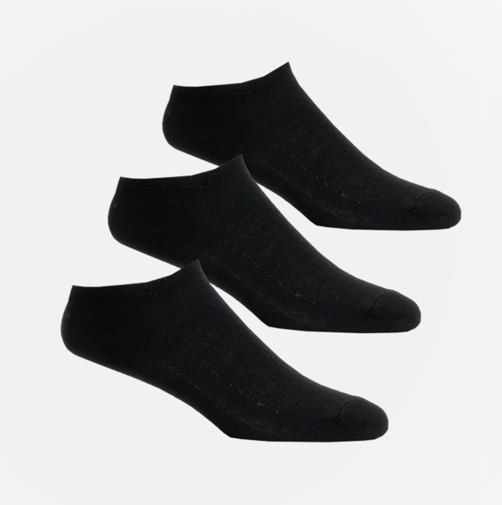 Shuperb Mens 3 Pack Of Trainer Socks Black: One Size