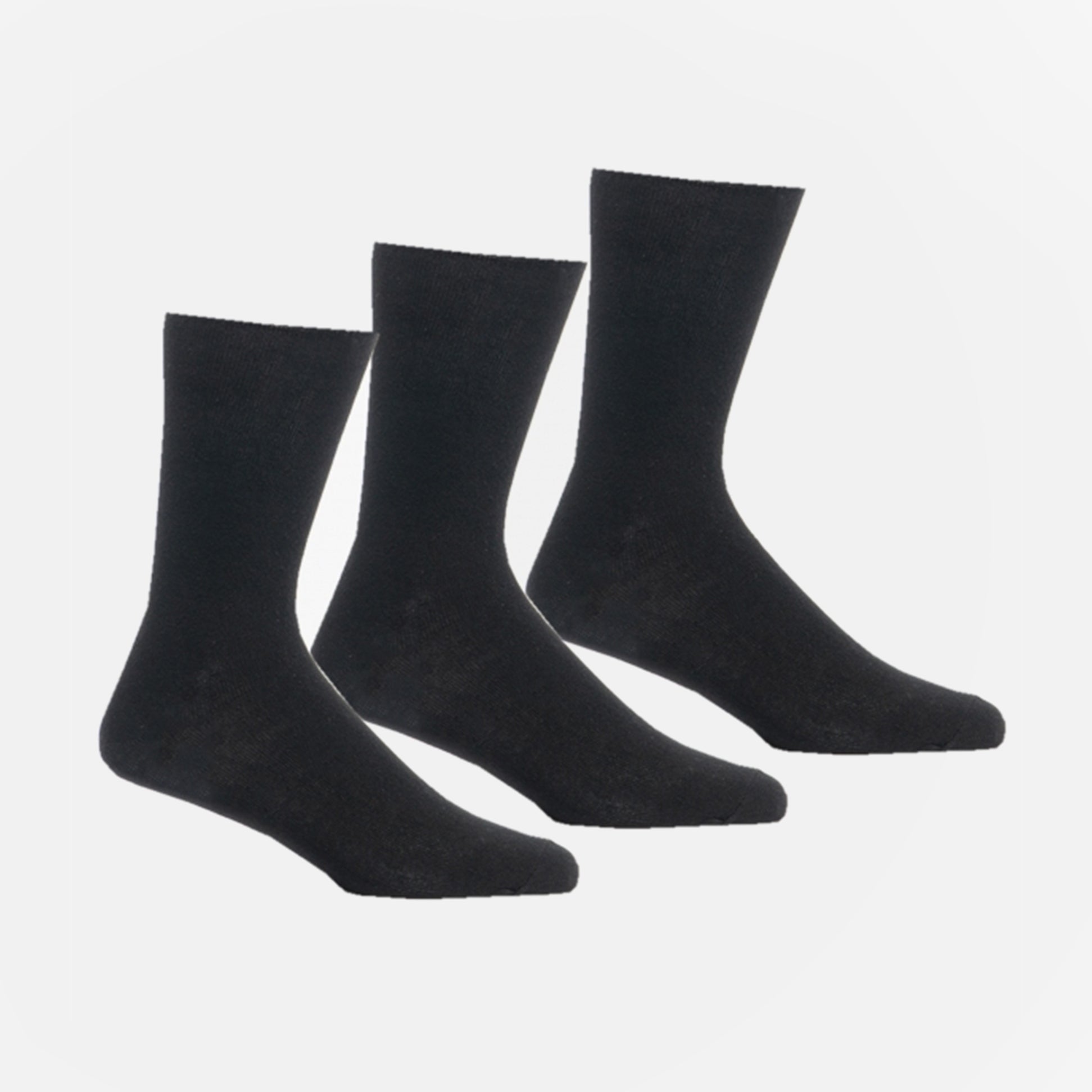 Shuperb Mens 3 Pack Of Suit Socks Black: One Size