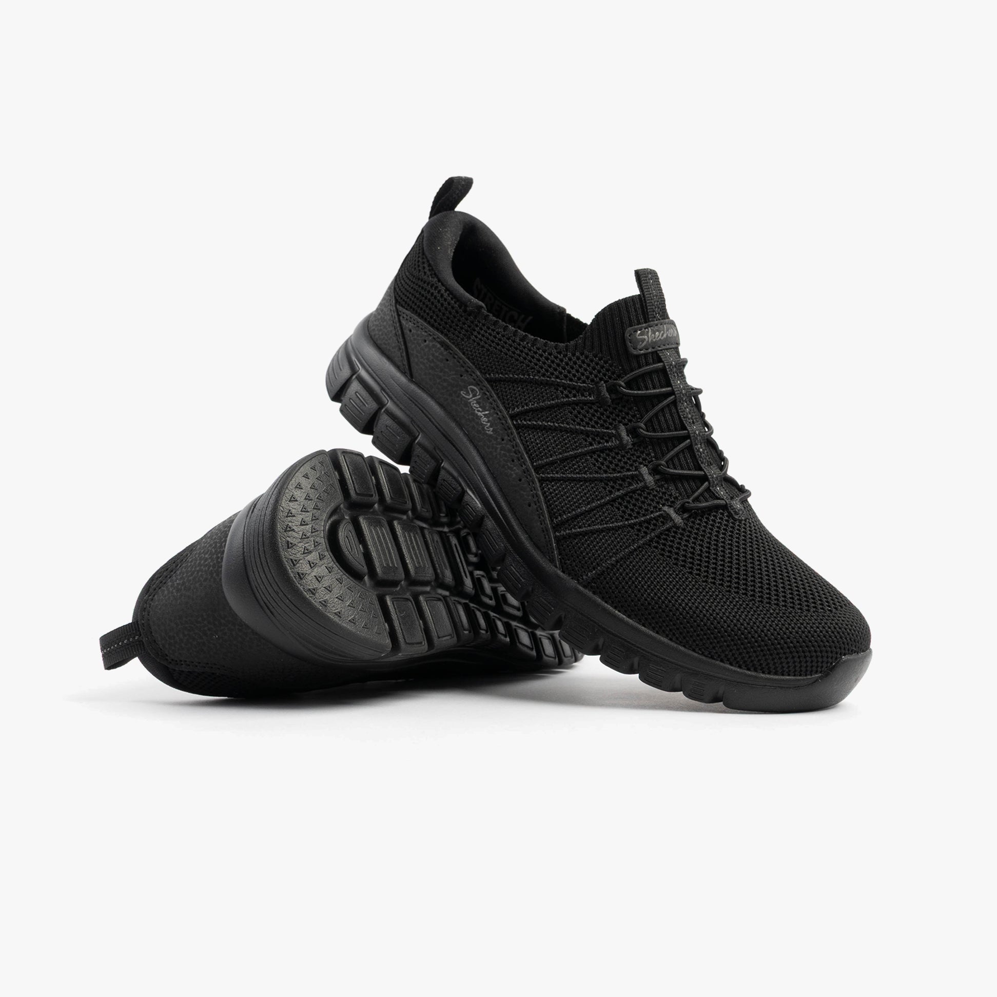 Skechers 100702/BBK GRACEFUL - PICTURE PERFECT Womens Trainers Black