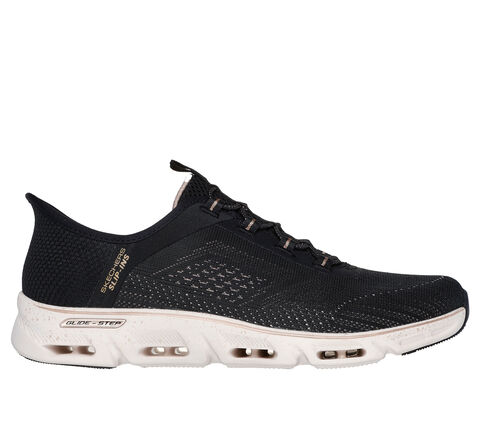 Skechers GLIDE-STEP GRATIFY - PACE Womens Trainers Black/Gold