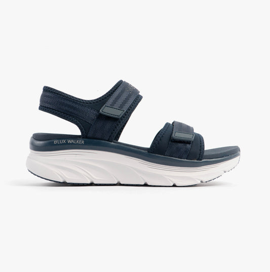 Skechers D'LUX WALKER - ADORED DAYS Womens Sandals Navy/Grey/Pink
