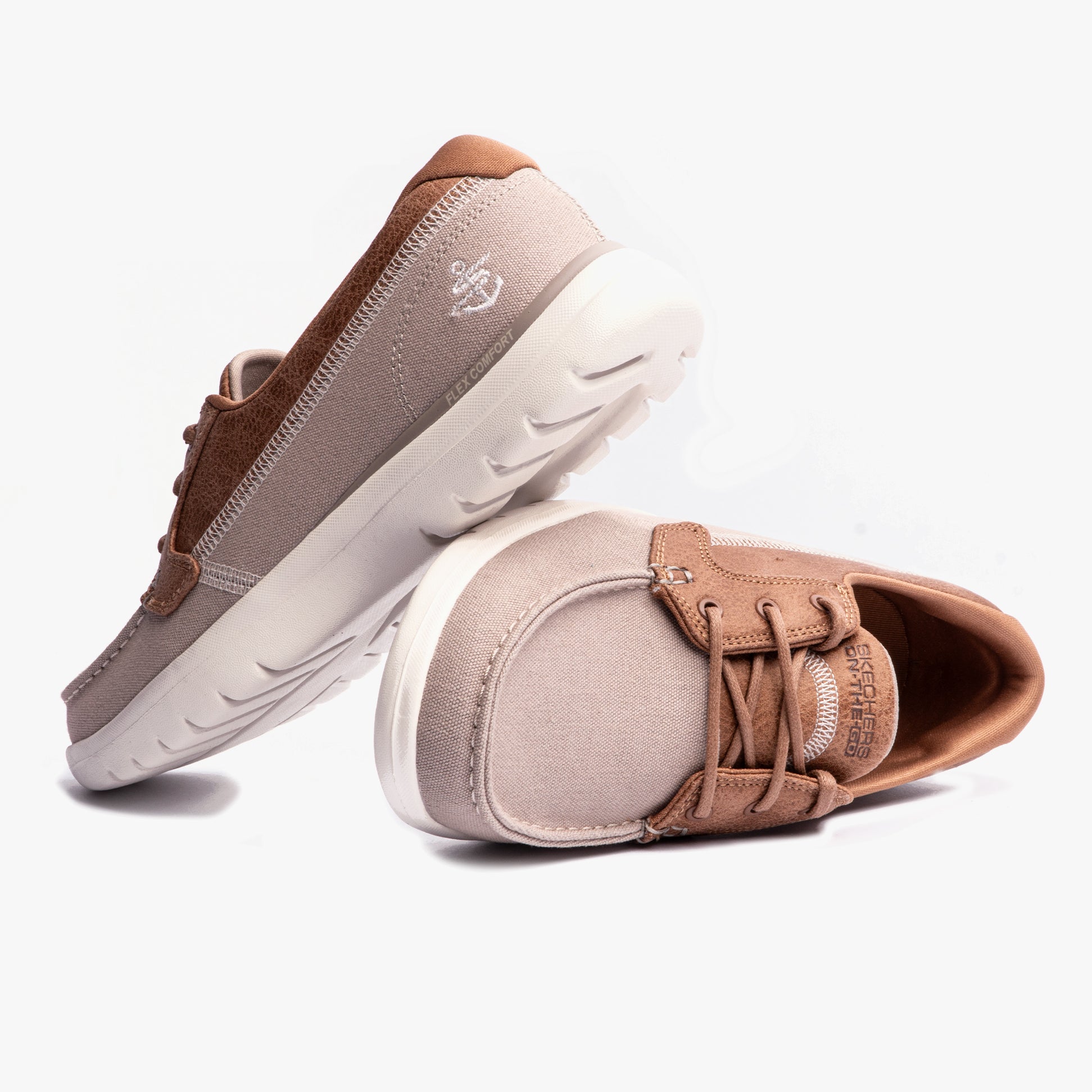 Skechers 136451/NAT ON-THE-GO FLEX - EMBARK Womens Shoes Natural/Purple