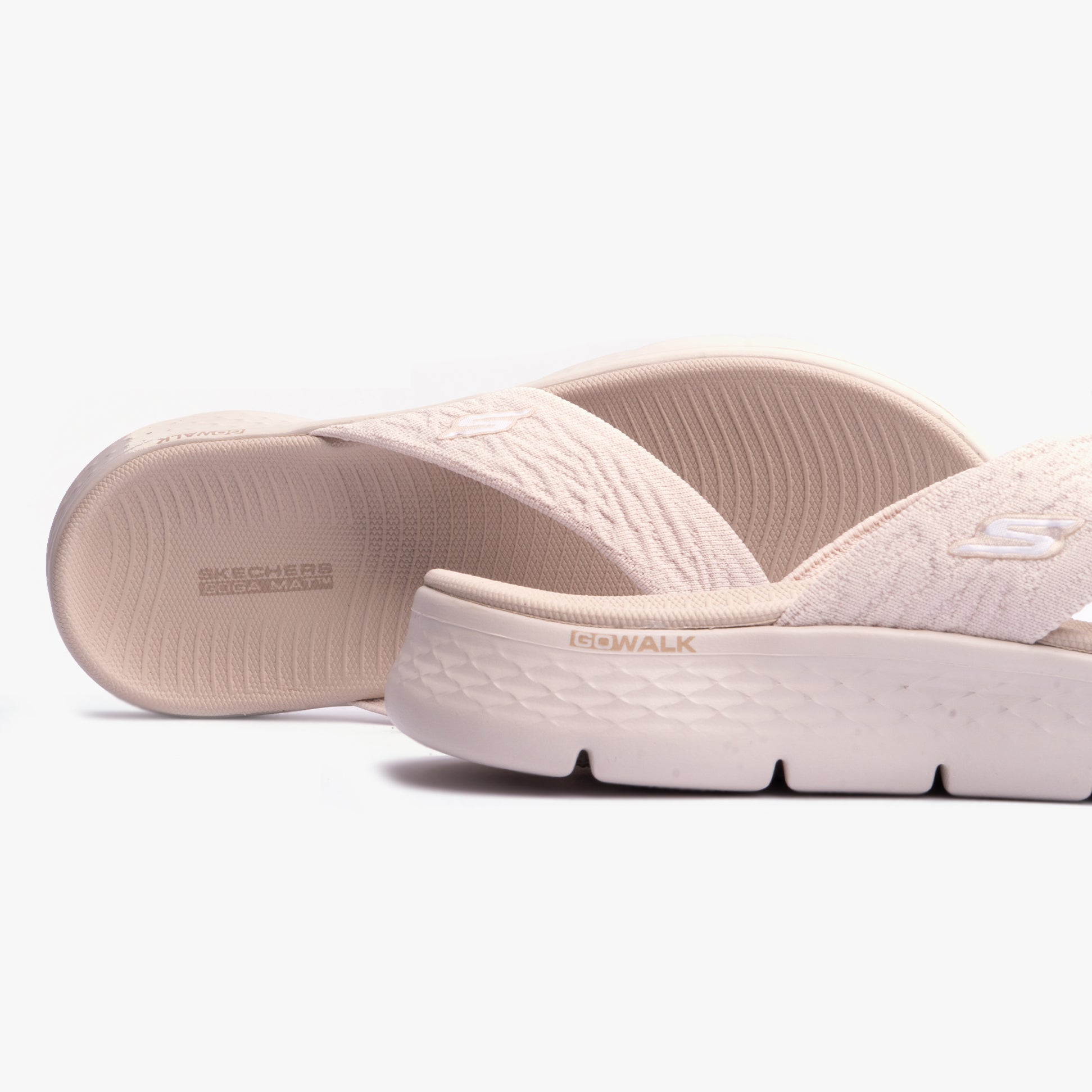 Skechers 141404/NAT GO WALK FLEX SANDAL - SPLENDOR Womens Sandals Natural/Purple