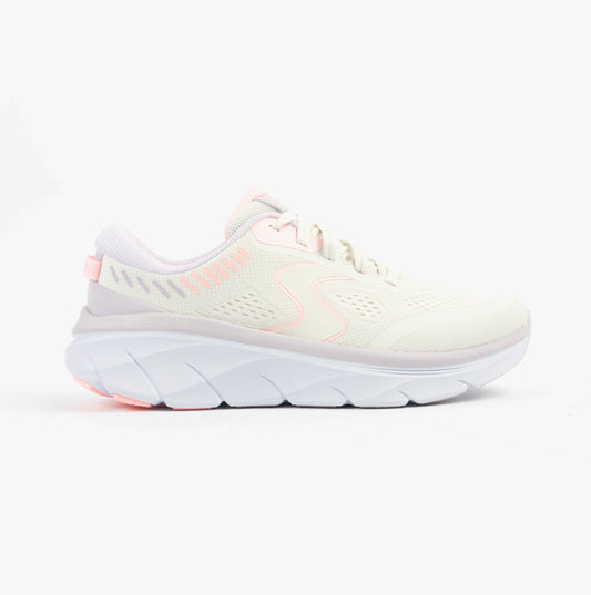 Skechers D'LUX WALKER 2.0-ACTIVE PACE Womens Trainers Off White/Pink