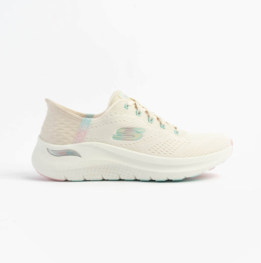 Skechers ARCH FIT 2.0 - EASY CHIC Womens Trainers Natural Pink