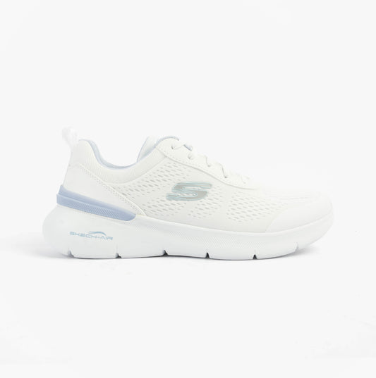 Skechers SKECH-AIR DYNAMIGHT 2.0 - NEW Womens Trainers White/Light Blue