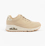 Skechers 155196/NUDE UNO - SHIMMER AWAY Womens Trainers Nude