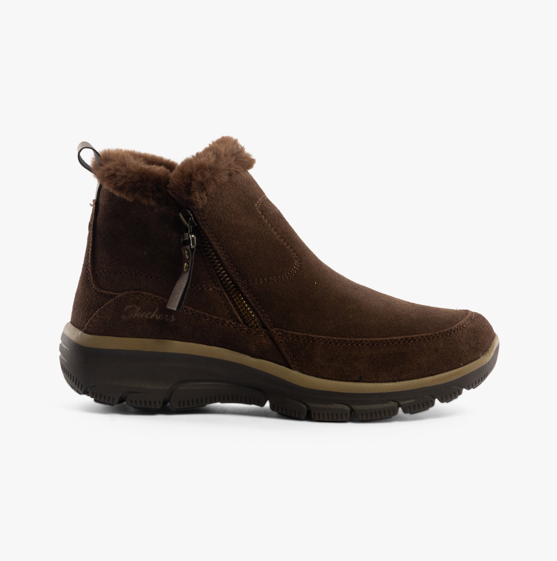 Skechers 167862/CHOC EASY GOING - COOL ZIP Womens Boots Chocolate