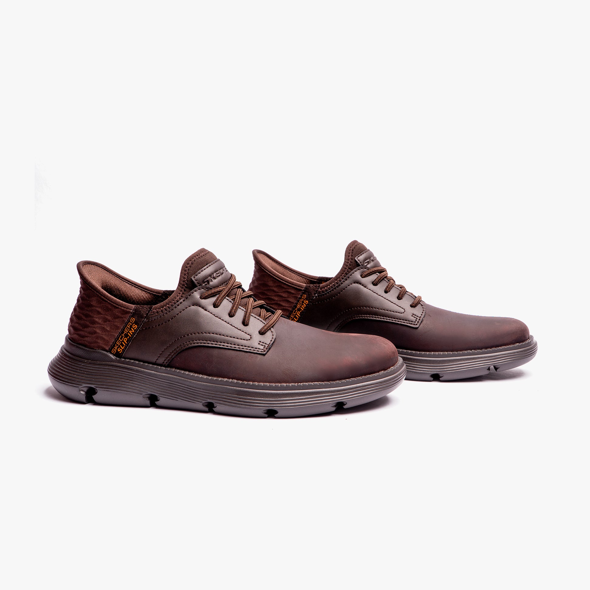 Skechers 205046/CHOC GARZA-GERVIN Mens Casual Trainers Chocolate