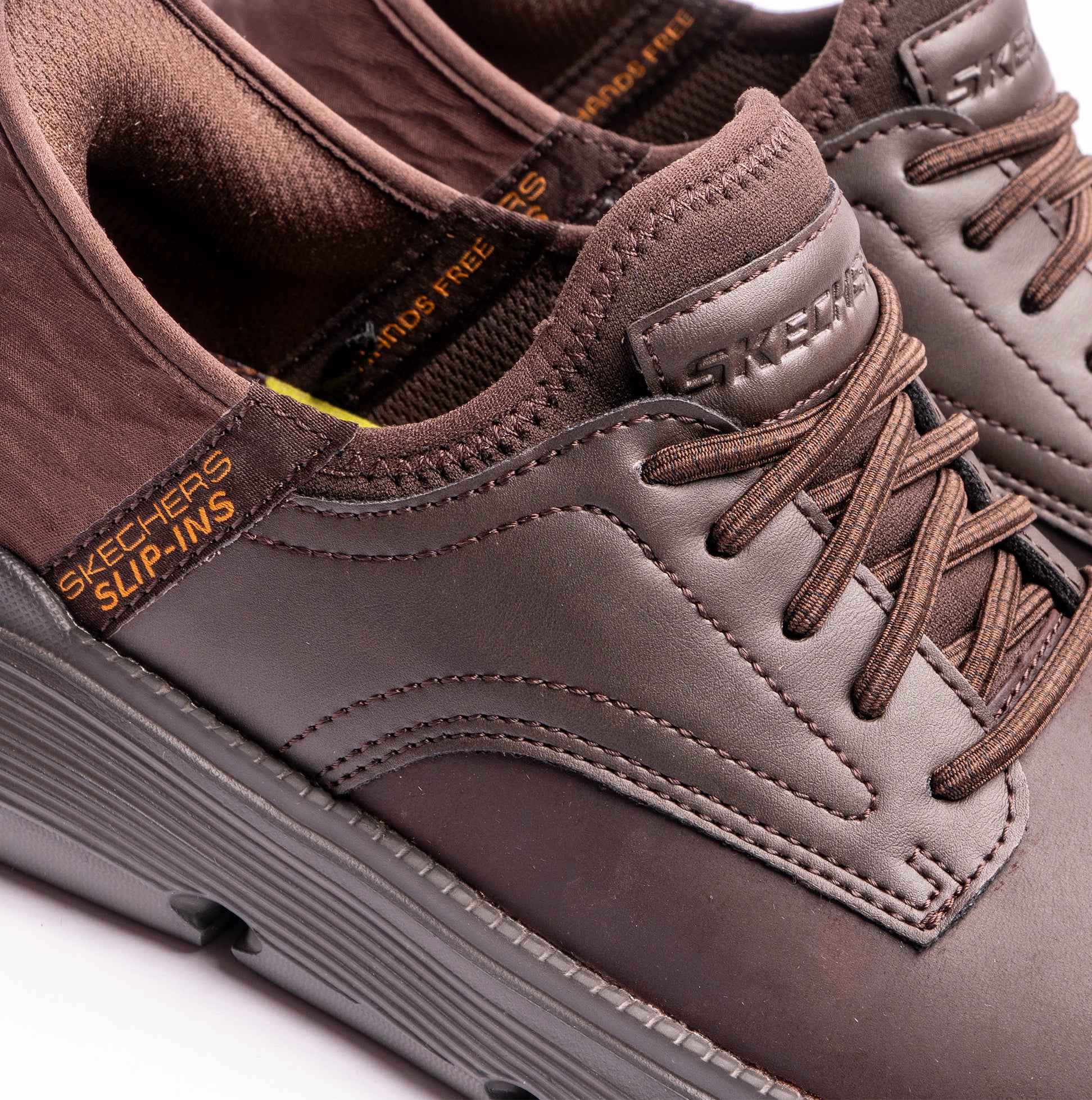 Skechers 205046/CHOC GARZA-GERVIN Mens Casual Trainers Chocolate