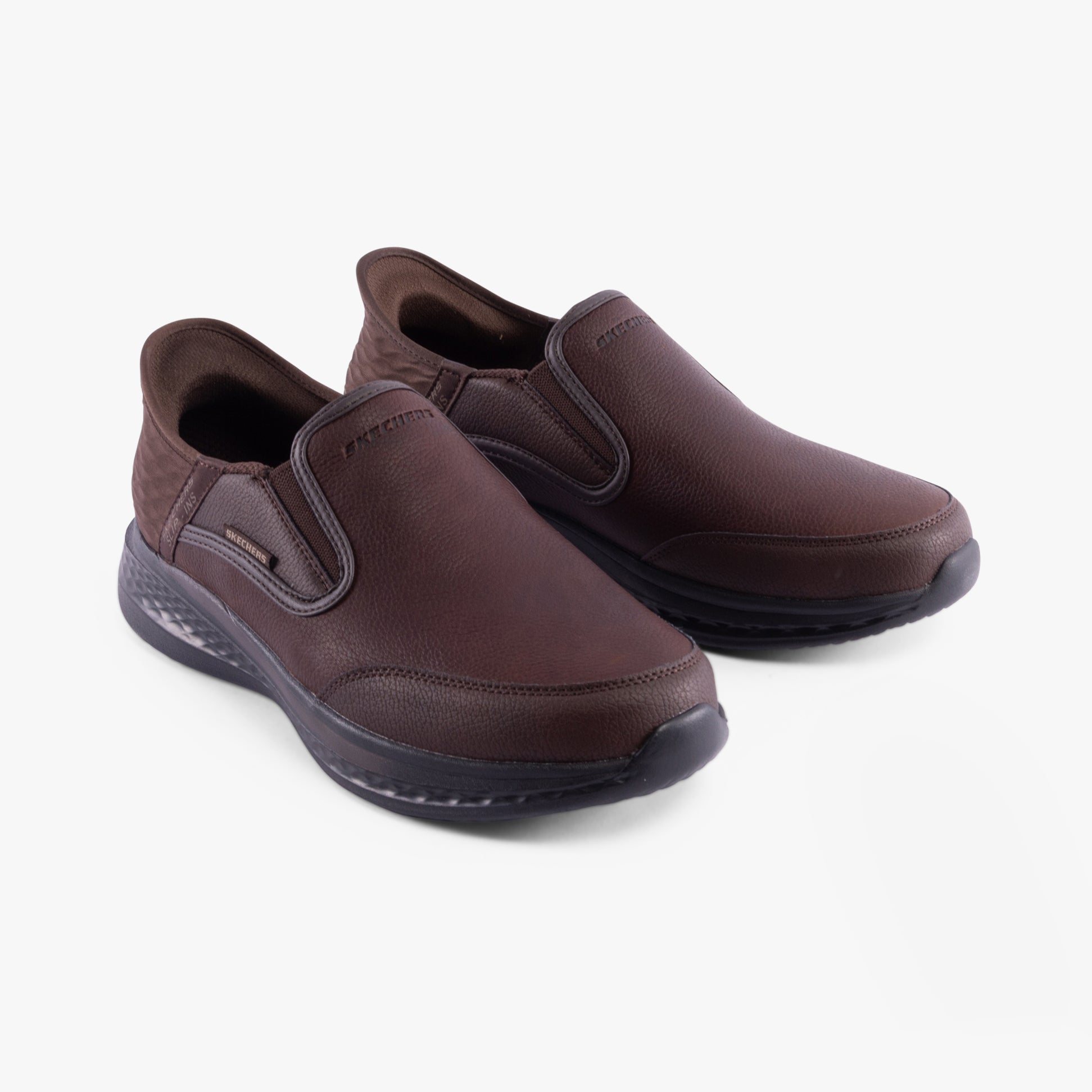 Skechers 205237/RDBR SLADE - COOPER Mens Shoes Red/Brown