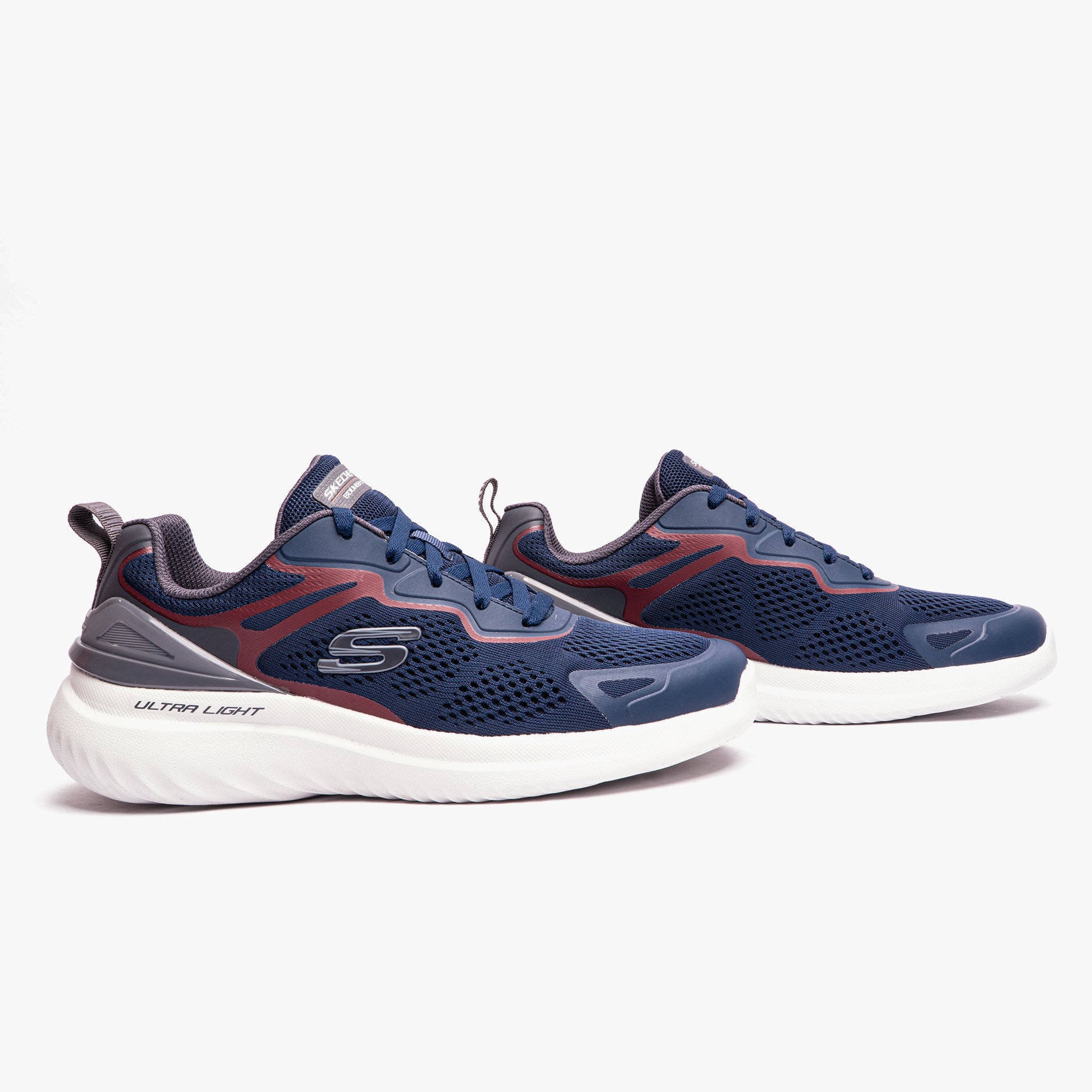 Skechers 232674/NVBU BOUNDER 2.0-ANDAL Mens Trainers Navy/Burgundy