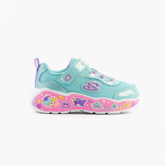 Skechers PLAY SCENE - FUN SQUAD Girls Trainers Turquoise Multi
