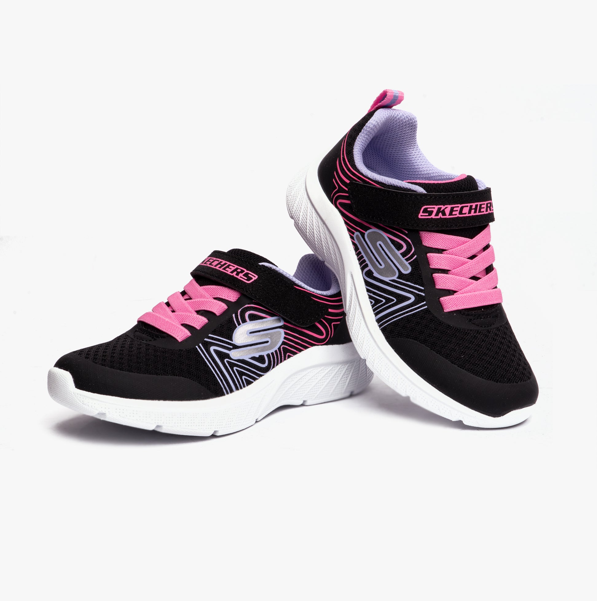 Skechers 303535L/BKMT MICROSPEC PLUS - SWIRL SWEET Girls Sport Black/Multi