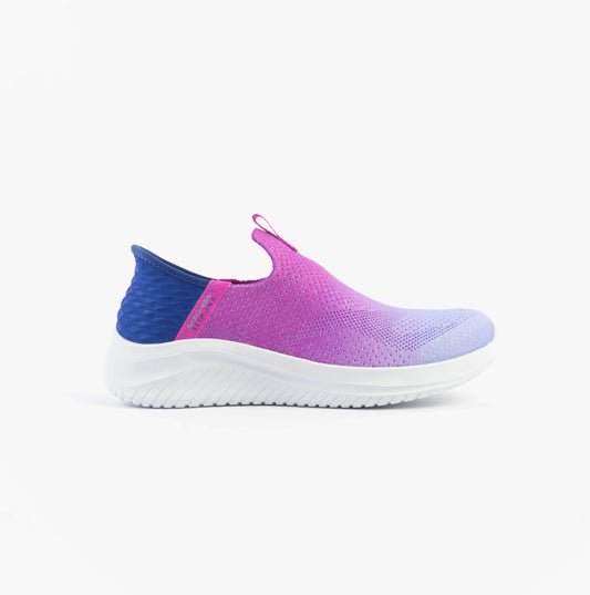 Skechers ULTRA FLEX 3.0 - COLOR BOOST Girls Trainers Navy/Purple