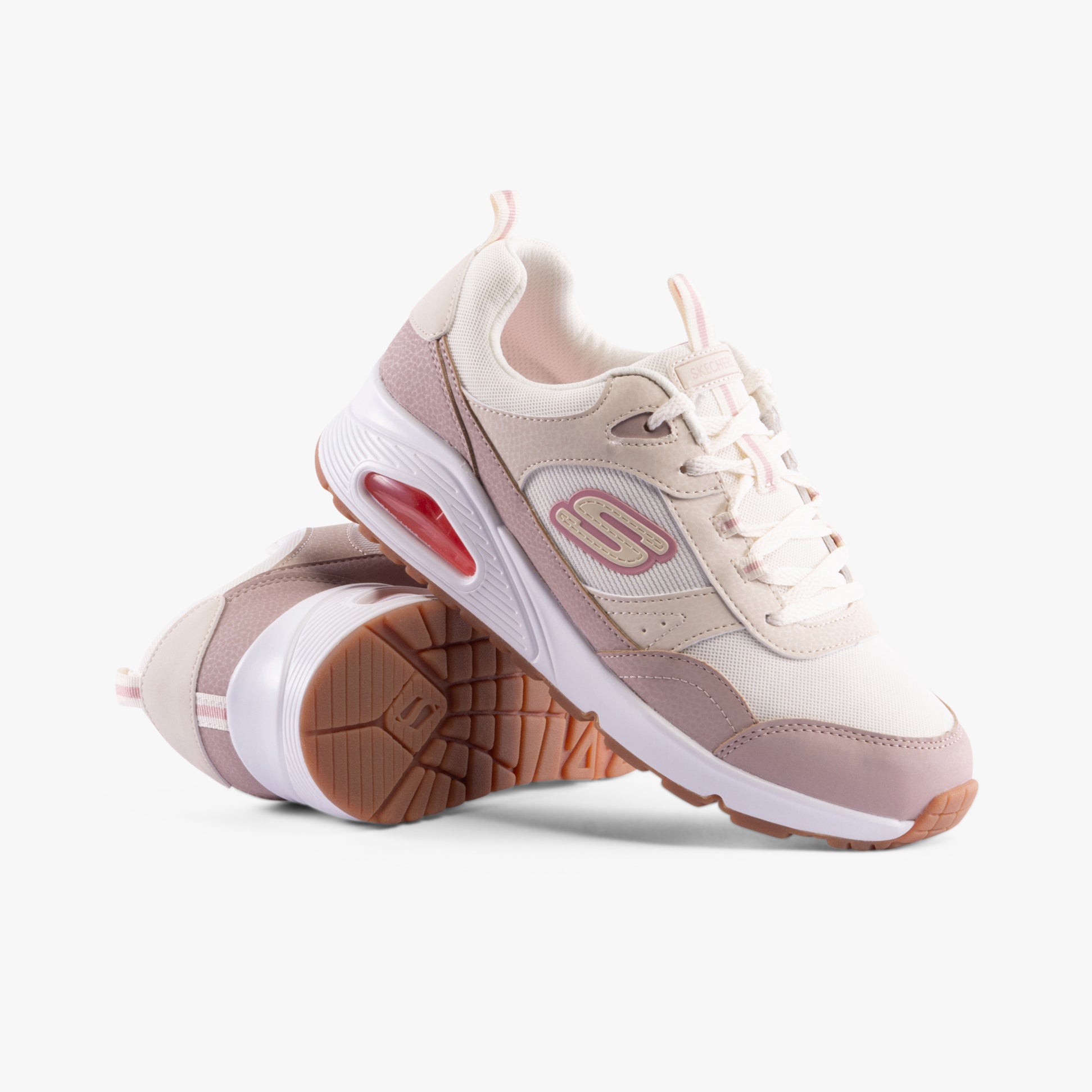 Skechers 310567L/NTTP UNO - MESH MODE Girls Trainers Natural/Taupe