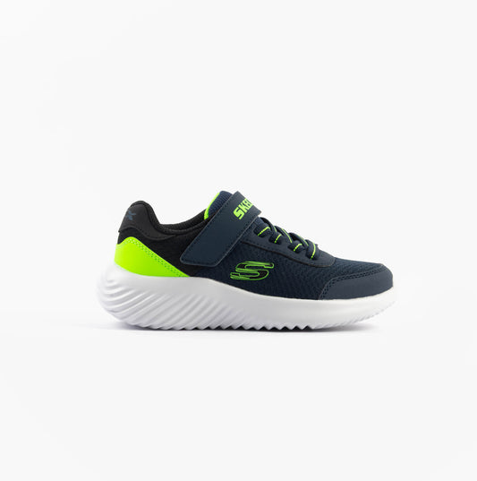 Skechers BOUNDER - TREKZIC Boys Trainers Navy/Lime