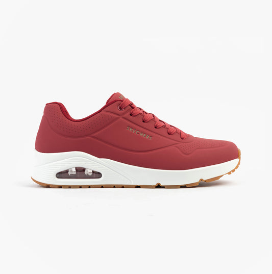 Skechers UNO - STAND ON AIR Mens Trainers Dark Red