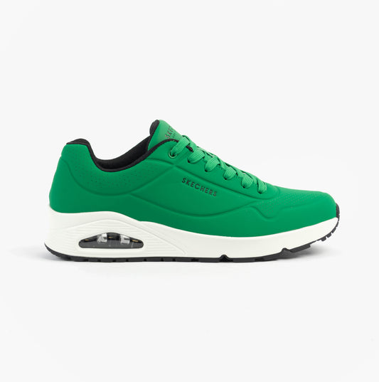 Skechers UNO - STAND ON AIR Mens Trainers Green White