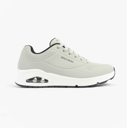 Skechers UNO - STAND ON AIR Mens Trainers Light Grey/Black