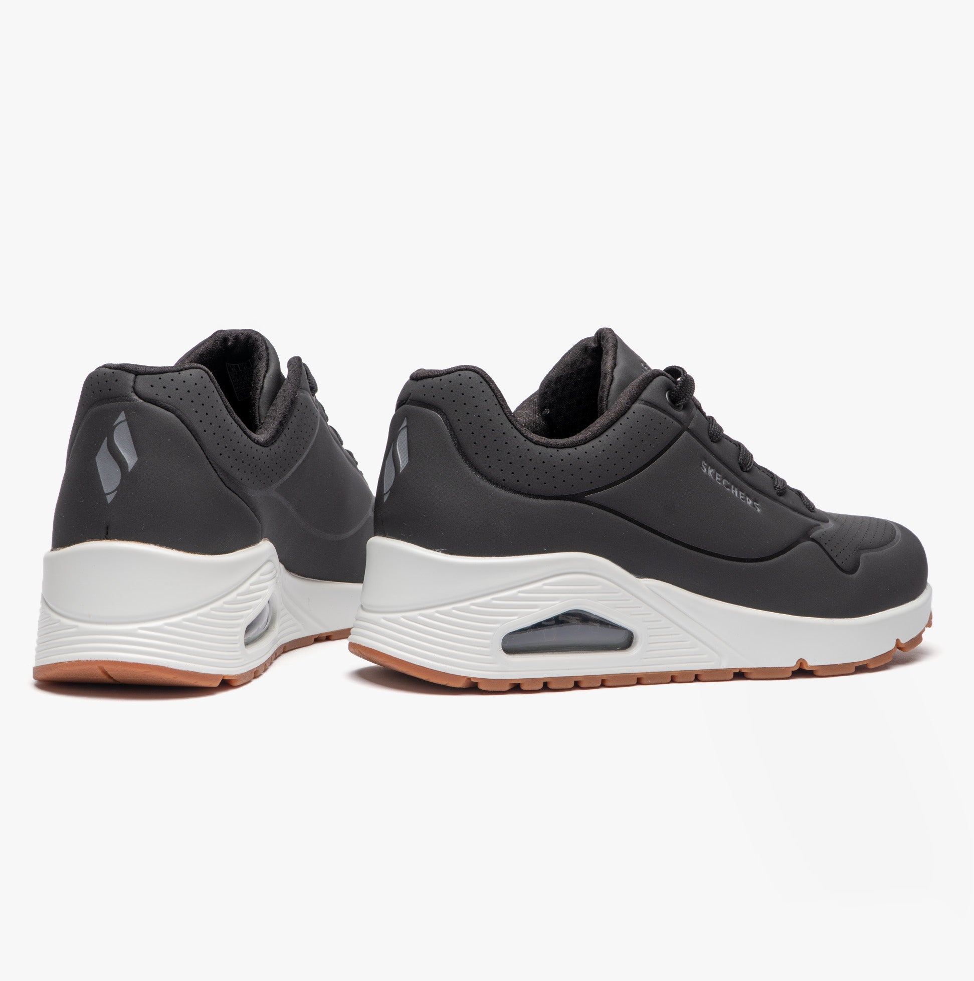 Skechers 73690/BLK UNO Womens Lace-Up Trainers Black